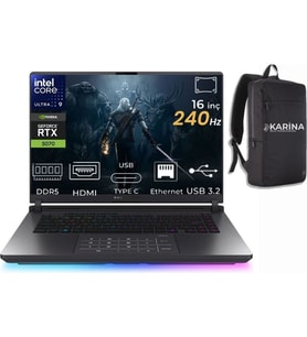 Asus Rog Strix G16 Intel Core Ultra 9 275HX G615LP-S5115-58 96GB 4tb+4tb RTX5070 8gb W11PRO 16" Wqxga 240Hz Taşınabilir Bilgisayar