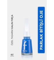 Nail Enamel Yüksek Pigmentli & Parlak Bitişli Oje Fne-487 Navy Blue (Mavi)