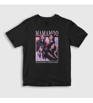Presmono Unisex Çocuk Siyah Poster K-Pop Mamamoo T-Shirt 274039tt