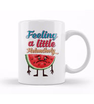 WatermelonFeeling A Little Meloncholy Melon Slice Pixel Art Kupa Bardak Porselen