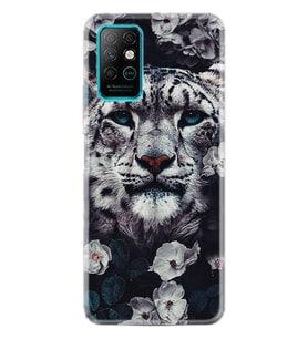 Infınıx Note 8 Kılıf Desenli Silikon Kılıf Flowers Snow Leopard 1335