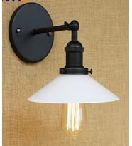 RİOLİGHT RETRO MAFSALLI METAL APLİK ŞAPKA ÇAPI: 22CM (Siyah - Beyaz)