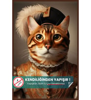 Bengal Kedisi Posteri, Yapışkansız Tutunan Akıllı Kağıt, Premium Baskı Poster (Yapay Zeka Tasarım)
