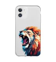 Iphone 11 Uyumlu Aslan Tasarımlı Şeffaf Telefon Kılıfı