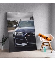 Yakın Çekim Audi Araba Dekoratif Kanvas Tablo