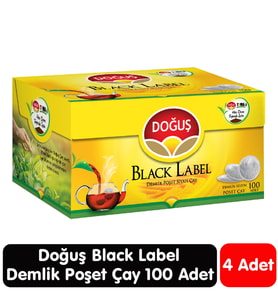 Doğuş Black Label Demlik Çay 100 Adet 4 Paket