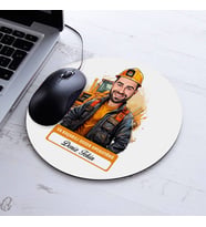 Kişiye Özel Hediye Karikatürlü En İyi Erkek Dozer Operatörü Mousepad