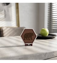 Ayı Figürlü Dekoratif Masaüstü Süsü, Modern Ev ve Ofis İçin Şık, Estetik ve Karakterli Bir Aksesuar 10x10 cm, Açık Kahve