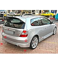 Honda Civic Sport Ep2 Ep3 Arka Ek Mat Siyah Plastik Karlık