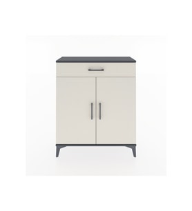 Arges Şifonyer Tek Raflı Tek Çekmeceli 2 Kapaklı 88x30x106 Antrasit-Aytaşı