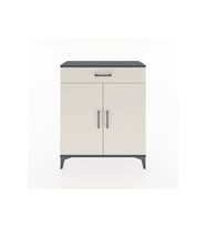 Arges Şifonyer Tek Raflı Tek Çekmeceli 2 Kapaklı 88x30x106 Antrasit-Aytaşı