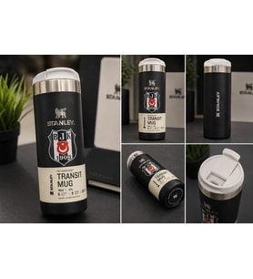 Stanley The Aerolight Transit Mug Beşiktaş BJK Logolu 0,47 L Siyah Termos Mug