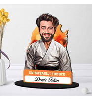 Kişiye Özel Erkek Judocuya Hediye Karikatürlü Biblo