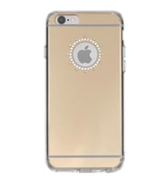 Ringke Noble Mirror iPhone 6s/ 6 ile Uyumlu Taşlı ve Aynalı Kılıf Royal Gold