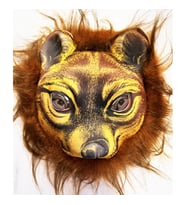 Kahverengi Saçlı Kaplan Aslan Leopar Maskesi Mega Peluş 32 No