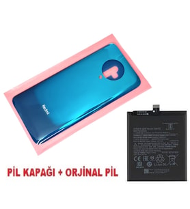 Xiaomi POCO F2 PRO Arka Kapak Batarya Pil Kapağı + PİL (CAM) MAVİ