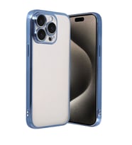 Apple İphone 15 Pro Max Razer Lensli Silikon - Açık Mavi