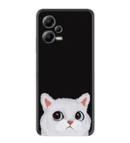 Xiaomi Poco X5 5g Kılıf Resimli Desenli Silikon Platinium Series White Cat 1835