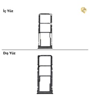 Note 8 Sim Tepsisi Çiftli Mavi Çift Hatlı Dual Sim Sim Yeri Sim Kızağı Sim Kart Yuvası