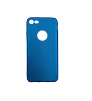 Apple iPhone 7 İnce Mat Detaylı Silikon Kılıf SaksMavi