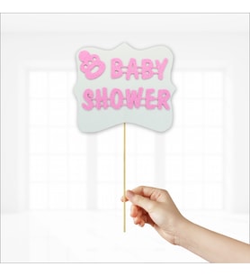 Baby Shower Konuşma Balonu Çubuğu - Pembe