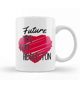 Future Mrs Tom Hiddleston Love Heart Kupa Bardak Porselen