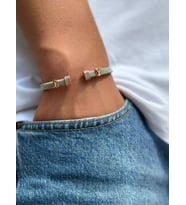 Gözde takı 925 ayar unisex Harfli model gümüş bileklik