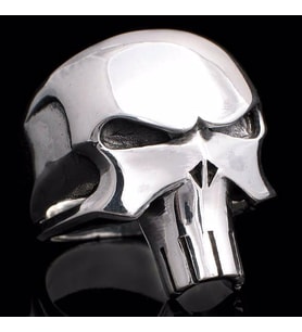 925 Ayar Gümüş Kurukafa Punisher Erkek Yüzük