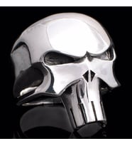 925 Ayar Gümüş Kurukafa Punisher Erkek Yüzük