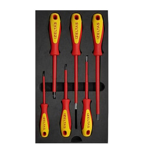 İzeltaş 6 Parça VDE 1000V Elektrikçi Tornavida Seti - İzeltaş 4140009106