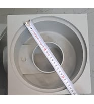 ÇAMUR KOVALI YER SÜZGECİ 25 x 25 cm - Ø 100 LÜK YANDAN ÇIKIŞ YER SİFONU YUVARLAK KAPAK