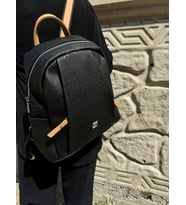 Just Polo Kadın Büyük Boy Sırt Çantası 234040MH (Siyah-Taba)