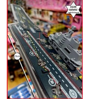 Saratoga Uçak Gemisi Metal Gemi Oyuncak komple Işıklı Sesli 23cm Kırılmaz Sürtmeli Gemi