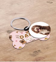 BK Gift Evcil Dostlara Özel İsimli 2’li Ahşap Pet Tasma Künyesi - Model 2-11