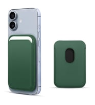 Microsonic Apple iPhone 16 Plus Leather Wallet MagSafe Yeşil (Yeşil)