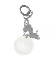 Metalmorphose UNicorn Charm Pomponlu Anahtarlık