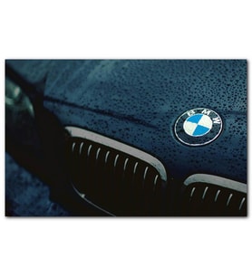 Cakatabloo BMW Logo ve Yağmur Damlaları MDF Tablo