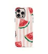 iPhone 16 Pro Vorian Çift Katmanlı MagSafe Kılıf Watermelon Blush Stripe