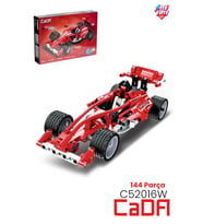 CADA Çek Bırak F1 Yarış Arabası 144 Parça Araba Yapım Seti Blok Araba -FFC52016W-144P