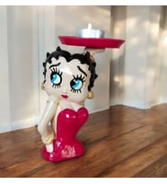 Betty Boop Sunumluk Dekor Mumluk (Kırmızı)