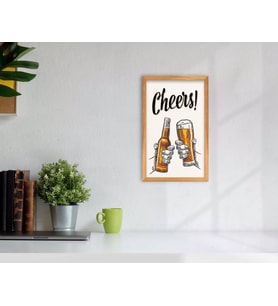 BK Home Cheers Tasarımlı Dekoratif Retro Ahşap Tablo-1