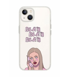 Iphone 14 Uyumlu Blah Blah Blah Mean Girls Desenli Şeffaf Telefon Kılıfı