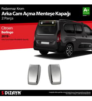 Citroen Berlingo Uyumlu Krom Arka Cam Açma Menteşe Kapağı 2 Parça 2019 Üzeri