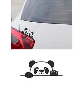 Bagajdan Bakan Panda Sticker Etiket Çıkartma Pc Laptop Araba Oto Motor 20 Cm