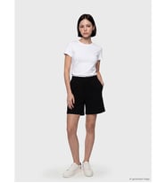 LCW Petite Siyah Beli Lastikli Soft Touch Kadın Şort