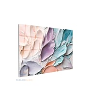 Yatay Cam Tablo Salon Duvar Tablosu Yatay Cam Boya Pastel Soyut Yeni Ev Hediyesi Ofis Tablosu