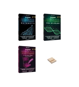 LGS 8. Sınıf Tam Ölçme Etkinlikli Matematik Fen Bilimleri ve Türkçe 3lü Set Soru Bankası