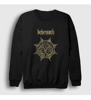 Presmono Unisex Siyah Demonica Behemoth Sweatshirt 16584tt