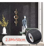 50x280cm Siyah Kendinden Yapışkanlı Isı Ve Ses Yalıtımını Destekler Boyanabilir Duvar Paneli Kağıdı (SAFRAN)