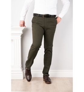 LUCCİO REGULAR FİT KIŞLIK ERKEK GABARDİN PANTOLON (Yeşil)